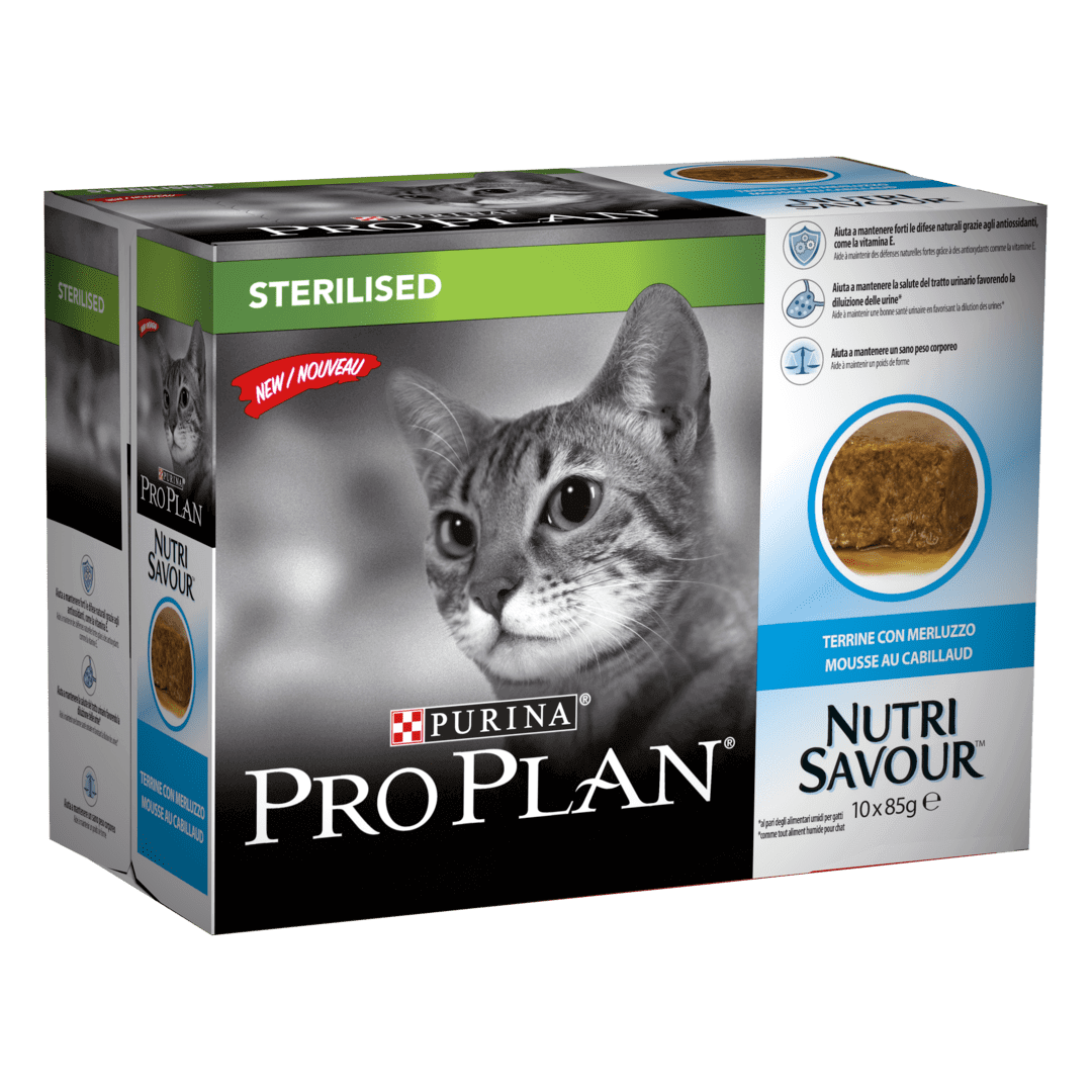 Chat Adulte Stérilisé Terrine au Cabillaud I PURINA® PRO PLAN®